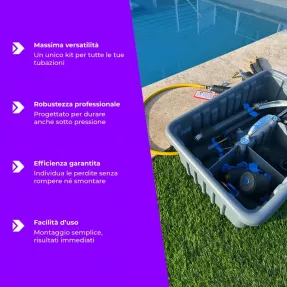 Kit di pressione per piscina 32 pezzi – Rilevamento perdite preciso